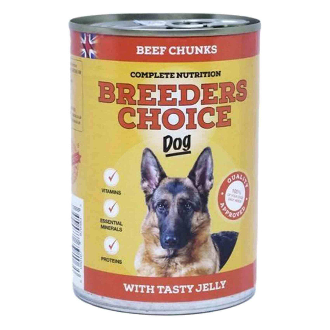 BREEDERS C.BEEF CHU.WITH J/DOG 400G